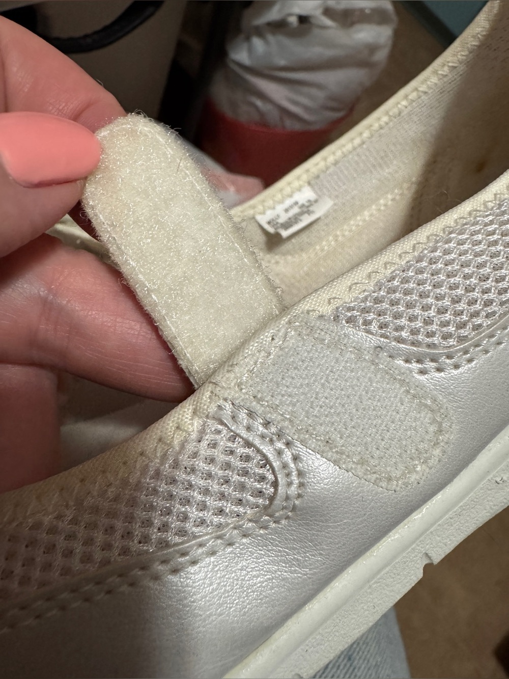 Danskin Now Molly White Mary Jane Walking Sneakers Mesh Hook & Loop Size 10 - Picture 7 of 10